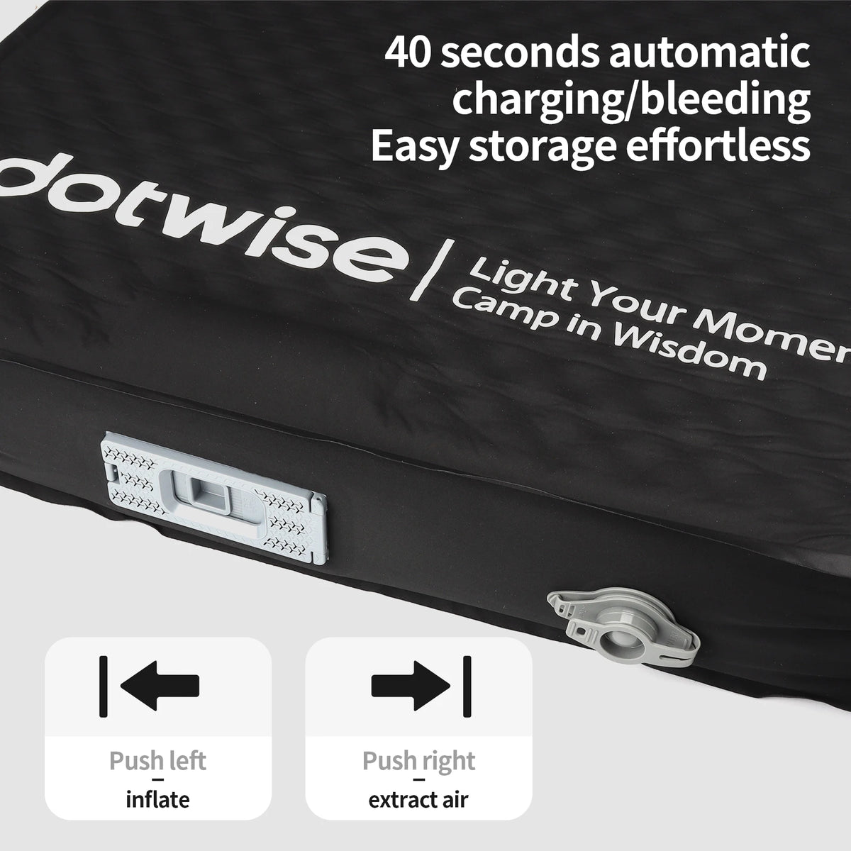 DOTWISE Self-Inflating Camping Mattress - 10cm Thick Portable Sleeping Pad for Single or Double Person Use