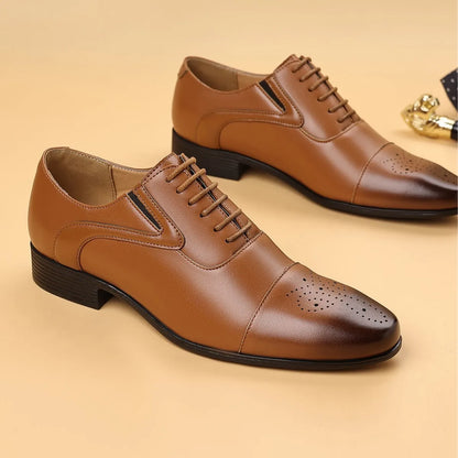 Men’s Luxury Leather Dress Shoes - Business Wedding Office & Party Formal Footwear