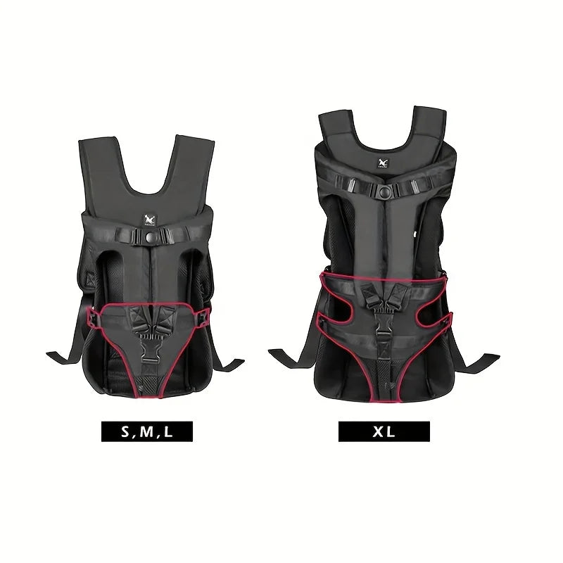 Adjustable Hands-Free Pet Front Dog Carrier Backpack - Ideal for Medium & Small Dogs - Convenient and Comfortable Pet Backpack