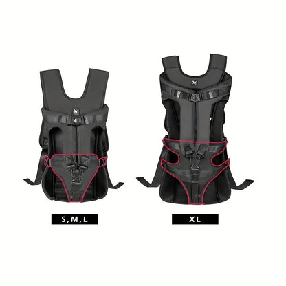 Adjustable Hands-Free Pet Front Dog Carrier Backpack - Ideal for Medium & Small Dogs - Convenient and Comfortable Pet Backpack