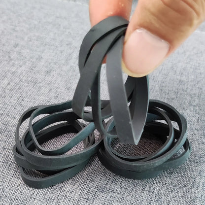 100Pcs Strong Black Rubber Bands - Stretchable Sturdy Elastic Rubber Ties for Office & Home Packaging