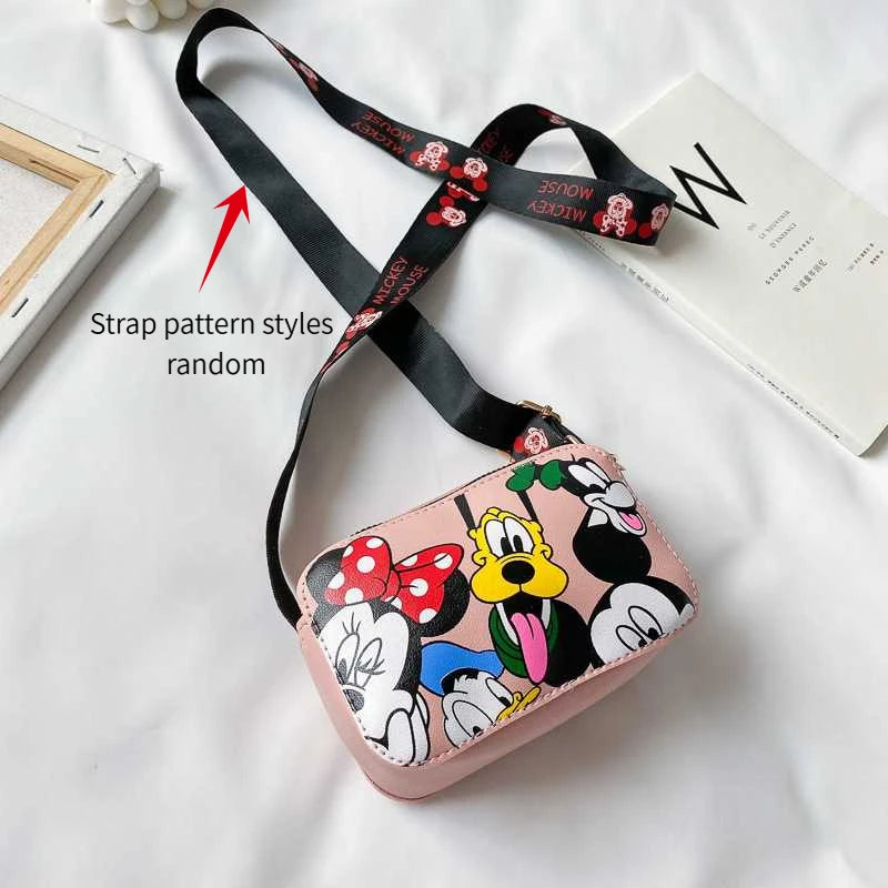 Cute Disney Minnie & Pluto Shoulder Bag – Bow Accent Cartoon Messenger Tote with Playful Pup Design Fashion Handbag for Women & Girls