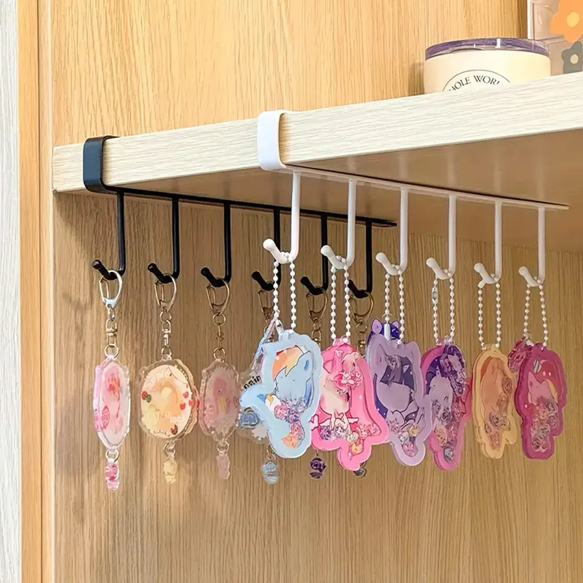 Iron Keychain Display Rack - Multifunctional Jewelry, Accessory & Kitchen Hook Storage Organizer