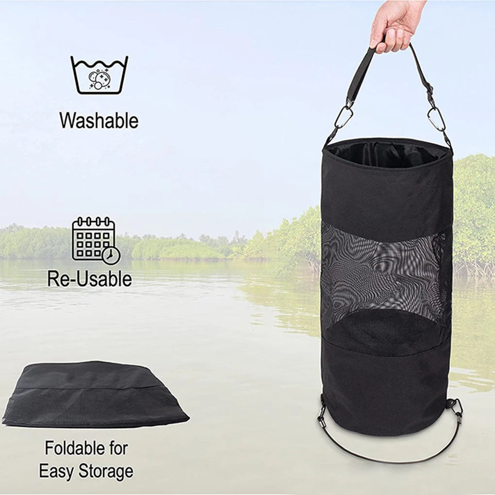 Portable Boat Trash Bag – Durable, Reusable Garbage Holder for Boats, Kayaks, Beach, and Fishing Accessories