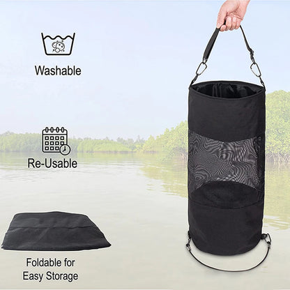 Portable Boat Trash Bag – Durable, Reusable Garbage Holder for Boats, Kayaks, Beach, and Fishing Accessories