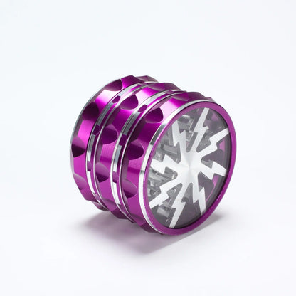 2.5-Inch Hand Crank Aluminum Grinder with Clear Top – 65mm Black & Green Herb Grinder Gift