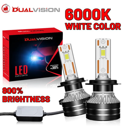Dualvision LED Headlight Bulbs - H4 H7 H11 H1 CSP Canbus Car Headlamp & Fog Light Upgrade