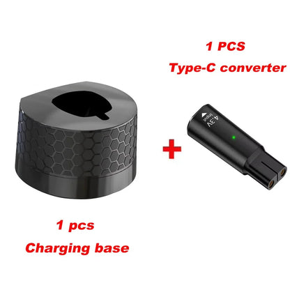 Type-C Wall Mounted Charging Base Holder – Compatible with Philips OneBlade QP2520/QP2530/QP2620/QP2630 Hybrid Electric Shaver Charger Dock & Storage Stand
