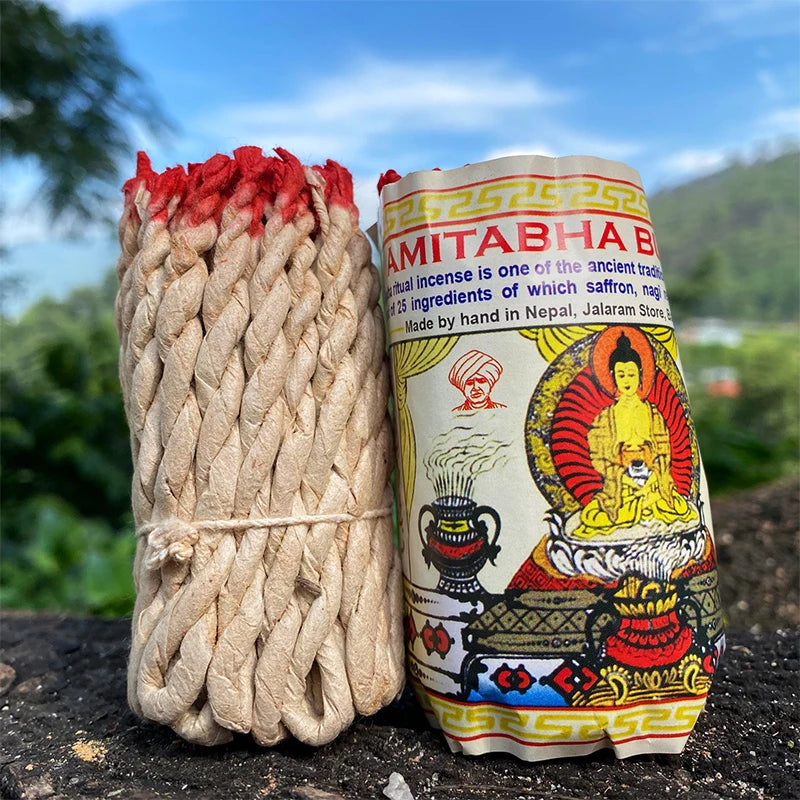 40Pcs Handmade Nepal Rope Aromatherapy - White Sage, Cedar & Sandalwood Burning Fragrance for Yoga & Meditation