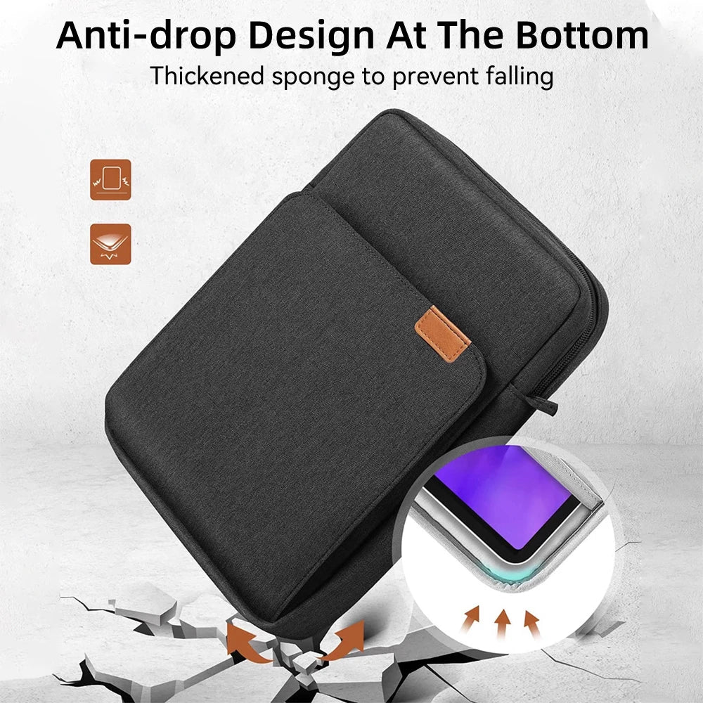 Waterproof Laptop Handbag Cover for MacBook Air and Pro - Multi-Pocket Notebook Bag for 9 to 13 Inch Tablets, 11-13 Inch