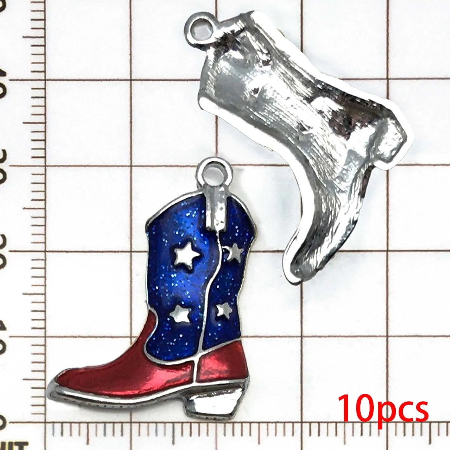 10/13pcs Enamel Flag Charms - Alloy Independence Day Pendants for DIY Bracelets Necklaces & Jewelry Making