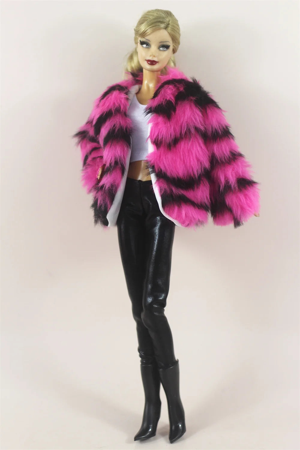 1:6 Scale Doll Clothes – Fur Coat Dress Outfit for 11.5" (30cm) Dolls, Multiple Styles, Gift for Girls