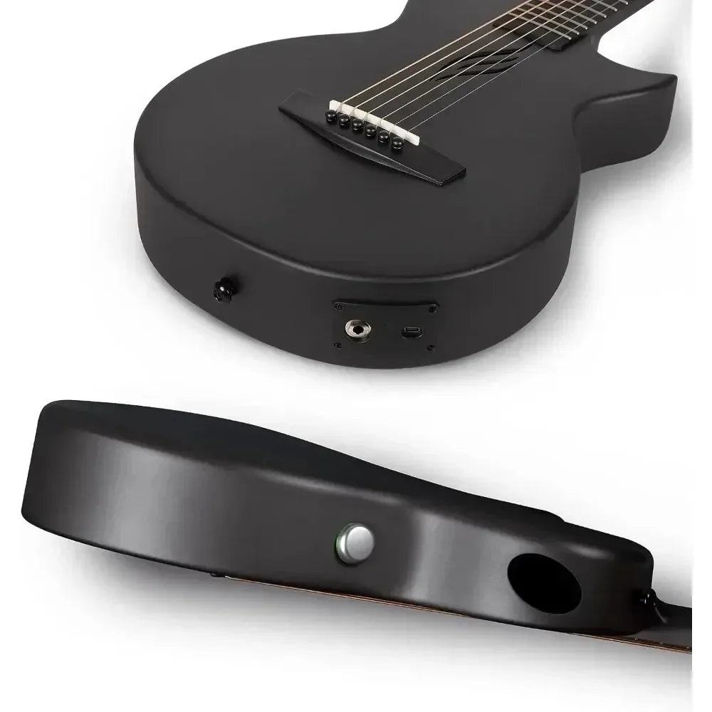 Enya NOVA GO SP1 Electric Guitar – 35 Inch Smart Carbon Fiber Acoustic with Pickup, Case, Strap, & Cable, Travel Guitarra Violão