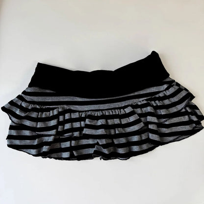 Women’s Y2K Striped Mini Skirt - Color Block A-Line Street Style Fashion Skirt