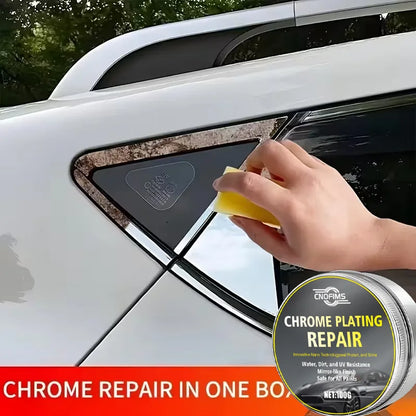 Chrome Oxidation Remover - All-Vehicle Metal Polish & Shine Restorer with Cleaning Sponge