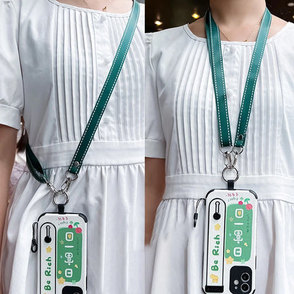 Simplicity Crossbody Cell Phone Lanyard – Adjustable Neck Strap with Universal Clip Gasket, Anti-Lost Mobile Phone Lanyard