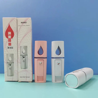 20ml Face Steamer & Portable Facial Sprayer – Nano Hydrating Humidifier for Anti-Aging Skin Care