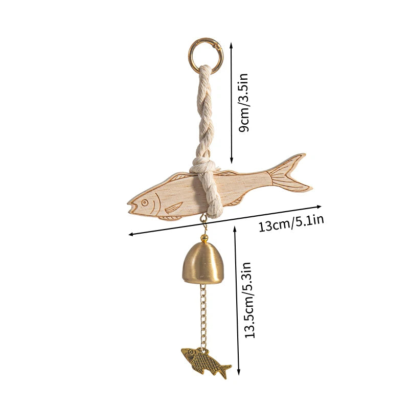 Wooden  Wind Chime Door Bell – Home & Room Decor, Front Door Reminder Bell