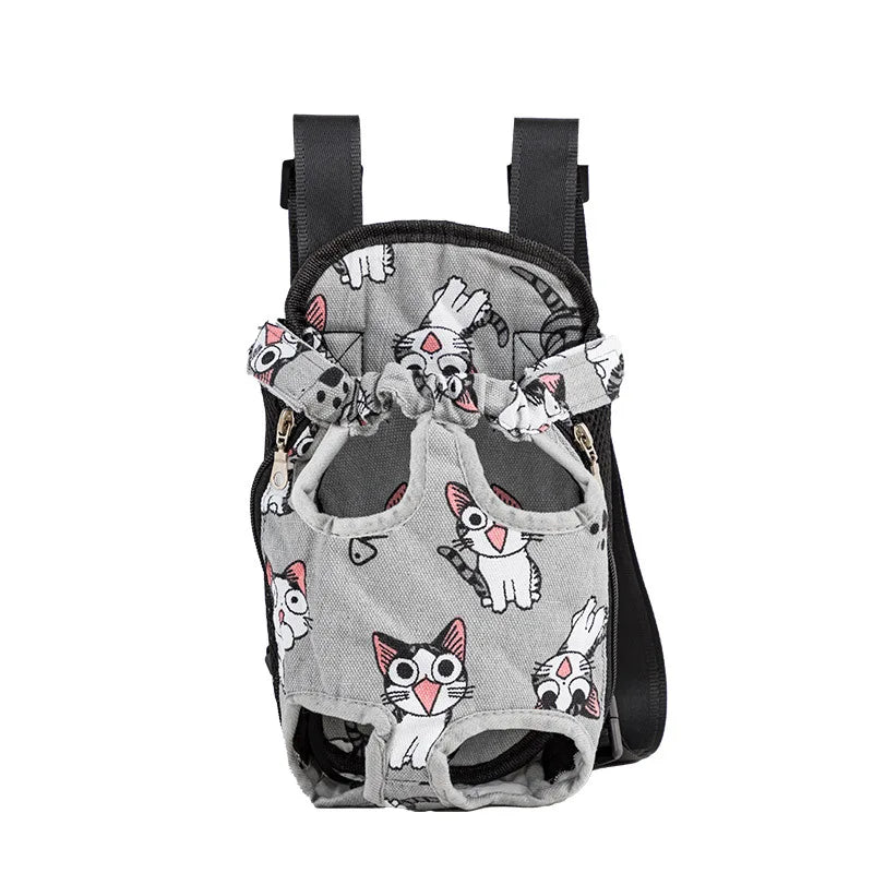 Pet Dog & Cat Carrier Backpack – Camouflage Mesh Outdoor Travel Bag with Breathable Shoulder Straps for Small Pets
