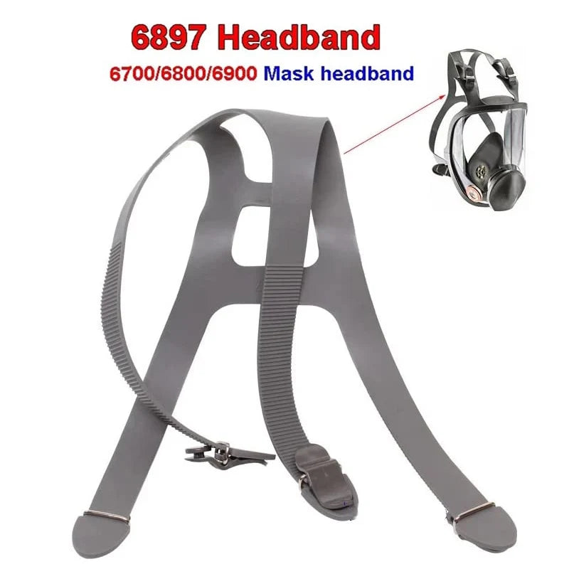 6897 Replacement Headband Strap for 3M 6700/6800/6900 Respirator Mask – Durable Rubber