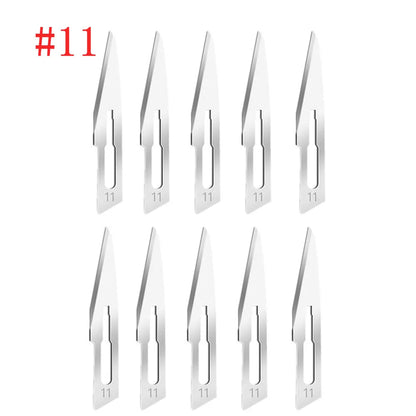 Carbon Steel Surgical Scalpel Set – Blades & Handle for DIY Cutting, PCB Repair, and Animal Surgery