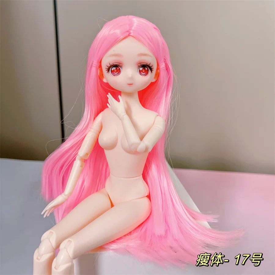 30cm Anime-Style 1/6 BJD Doll — 26-Joint Movable Skin Doll for DIY Dress-Up, Girls Toys & Gifts