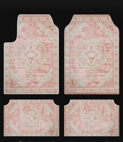 Bohemian Universal Floor Mat Set - American Retro Anti-Slip Soft Rugs for Car, Bedroom and Home