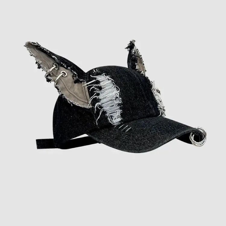 NEW Y2K Hot Girl Graffiti Baseball Cap – Rabbit Ears Cowboy Hip Hop Hat for Men & Women, Party Team Style