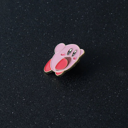Kirby Anime Enamel Pin - Cute Backpack Badge Brooch Accessory for Manga Fans & Collectible Gifts