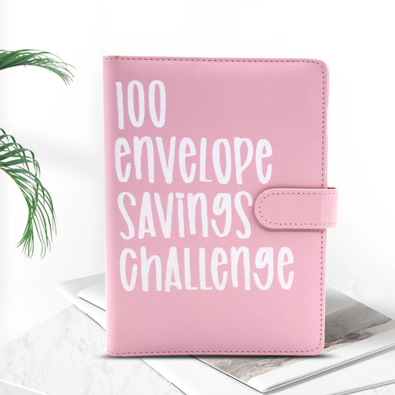 100 Envelope Challenge Binder – Savings Challenge Loose-Leaf Budget Binder with Cash Envelopes, Money Organizer System