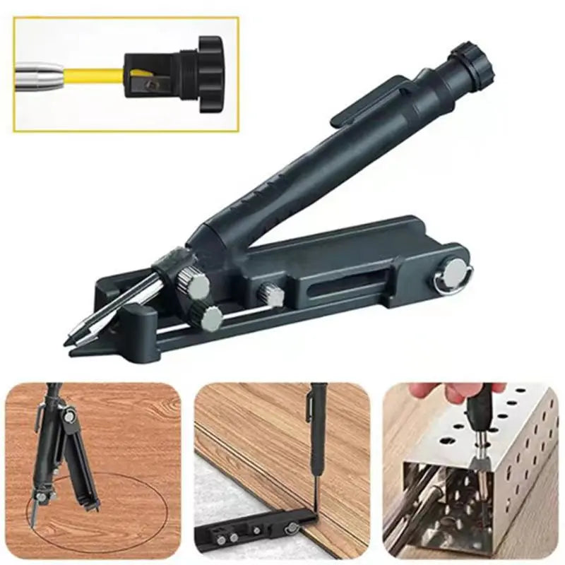Multi-Function Adjustable Contour Gauge – Measuring & Scribing Ruler for Deep Holes, DIY Woodworking Compass Tool
