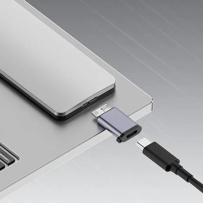 Micro B USB 3.0 Male to Type-C Female Adapter – USB 3.0 to Type-C Connector for External Hard Drive HDD Cable