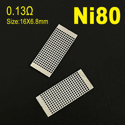 Automobile Resistance Mesh Sheet – 0.13–0.20Ω KA1/Ni80 Coil Hardware Accessory (10–100pcs)