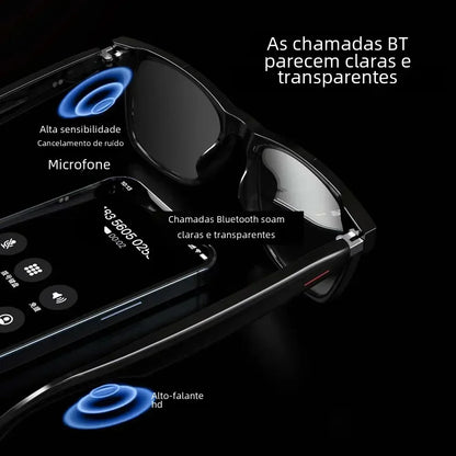 Hiwego Smart Glasses – Blue Light Filtering Polarized Lenses with Audio, Built-in Mic, Speakers, Touch & Voice Assistant for Music