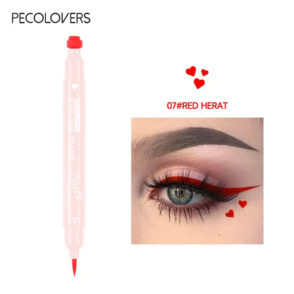 Star Liquid Eyeliner 2-in-1 — Black Moon Stamp Pencil, Waterproof Long-Lasting Easy-Apply Eye Makeup