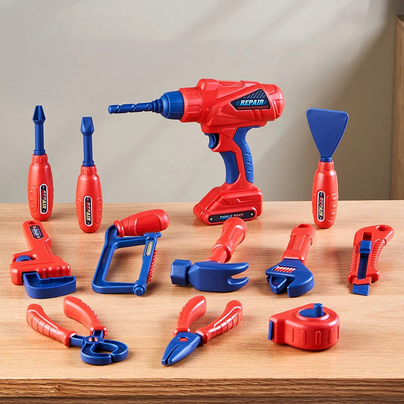 Children’s Toolbox Toy – Simulation Electric Drill & Repair Platform for Boys, Baby Screw Assembly Play Set