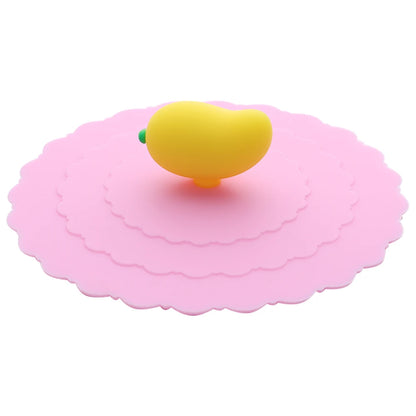 Cartoon 10cm Cute Silicone Cup Cover - Heat-Resistant, Leak-Proof, Dustproof Sealed Lid for Tea Cups