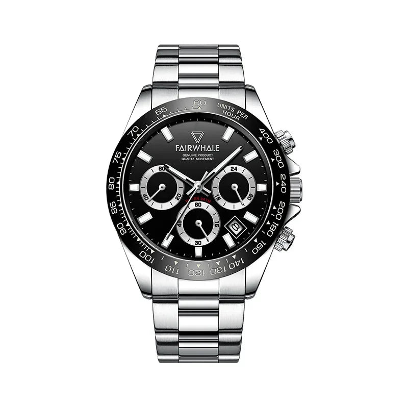 Men’s Sport Quartz Watch - Luminous Chronograph 3-Eye Waterproof Casual Wristwatch