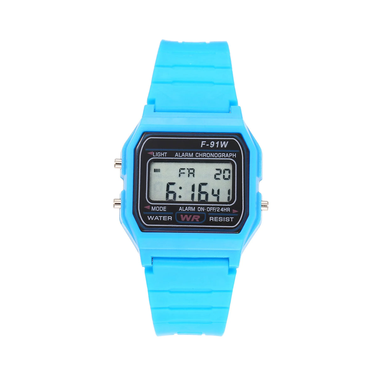 Multifunctional Digital Sports Watch for Kids and Women - F-91W Style LED Backlight Alarm Watch with Rubber Strap, Student Gift