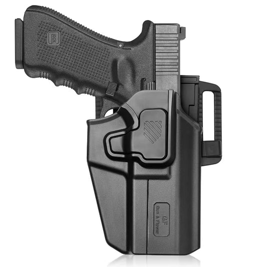 Universal Polymer Pistol Holster - Right Hand Quick Draw Auto Lock Carry Case