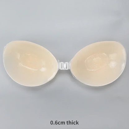 Silicone Invisible Push-Up Bra – Backless Strapless Breast Enhancer, Sticky Adhesive for Women, Perfect for Wedding & Bikini