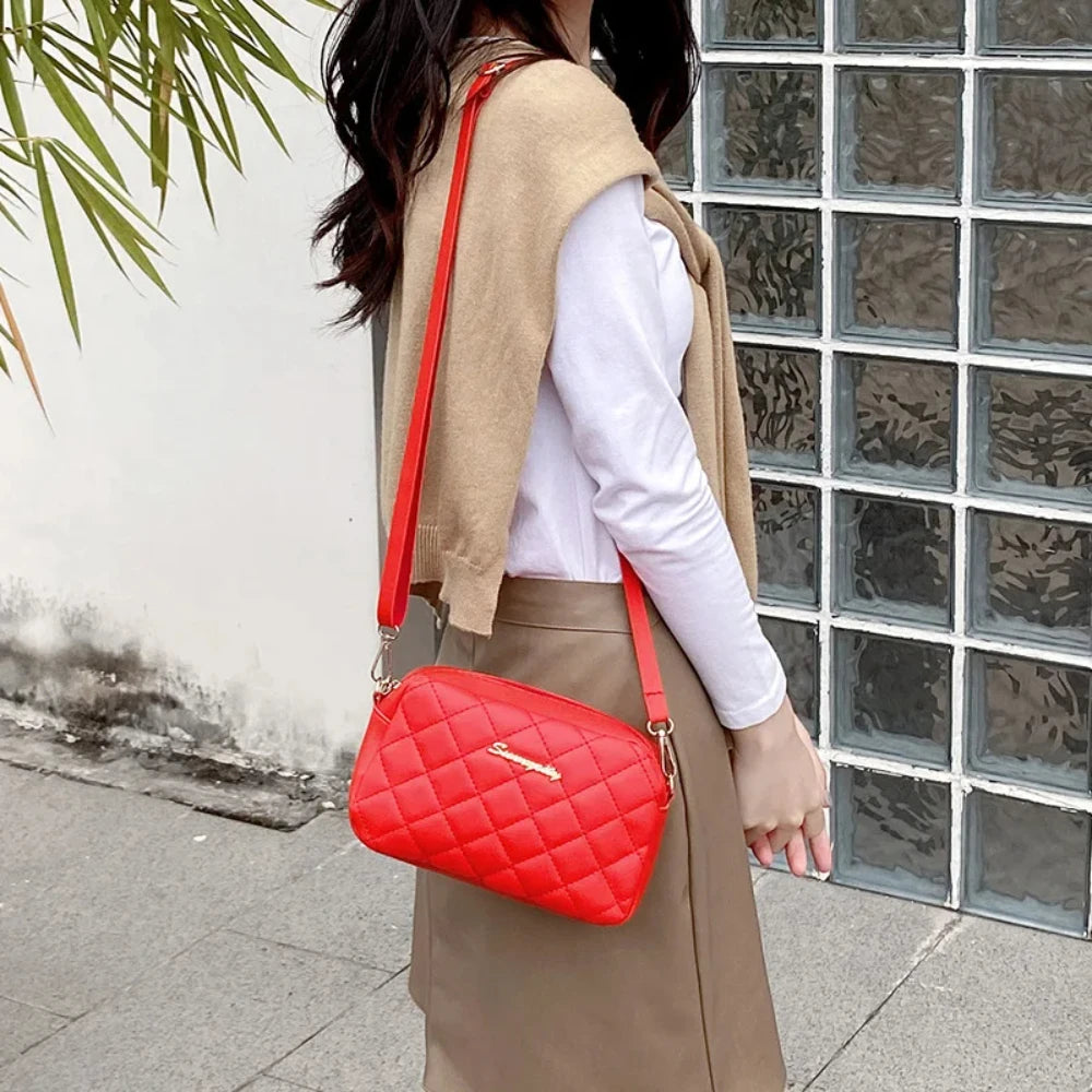 2024 Tassel Small Messenger Bag for Women - Trendy Embroidery Camera Shoulder Bag with Chain Crossbody Style