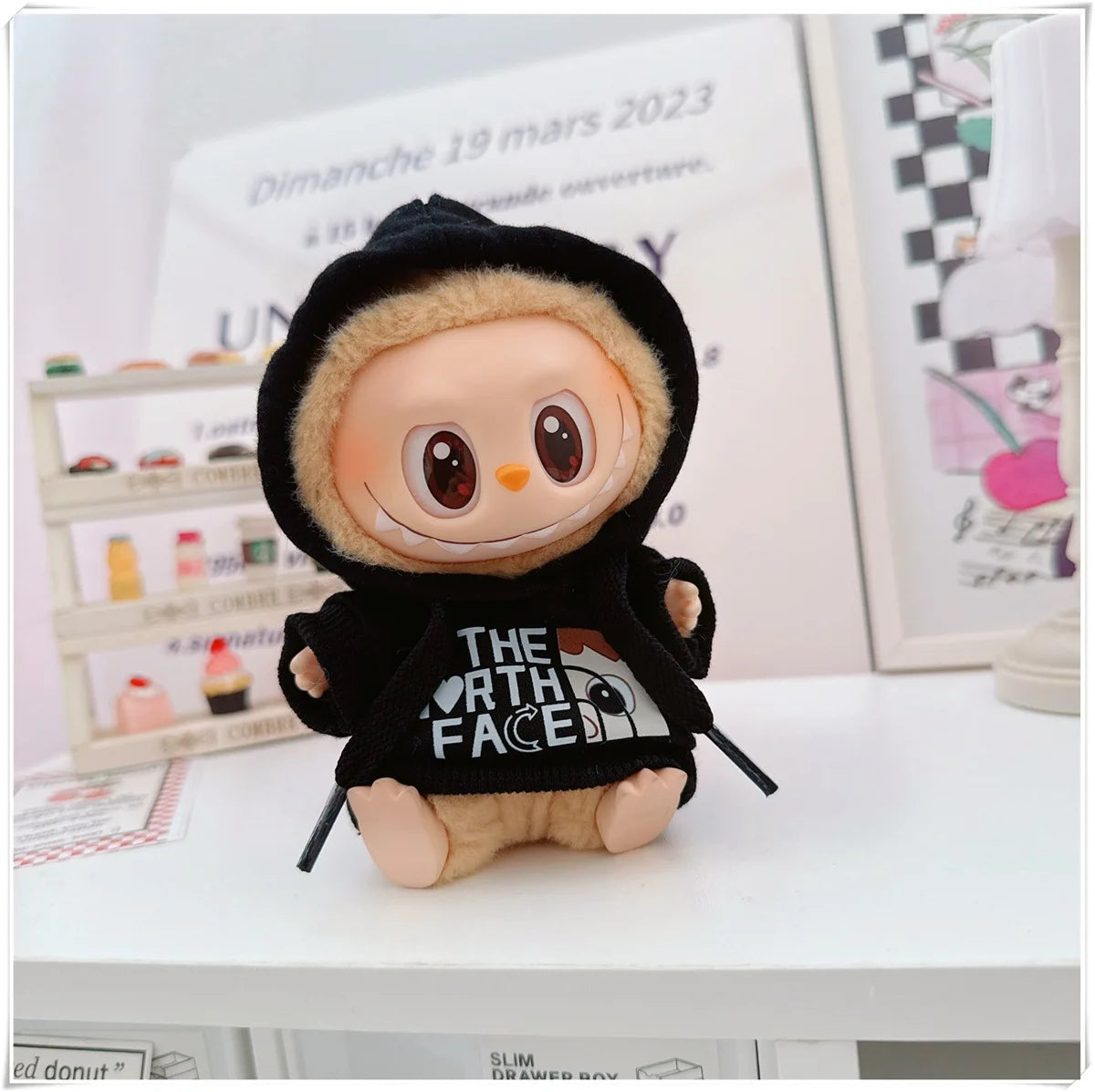 15/17cm Labubu V1 V2 Doll Clothing Set – Fashion Hoodie & Pants, Korean Idol Style DIY Accessories Toy Gift