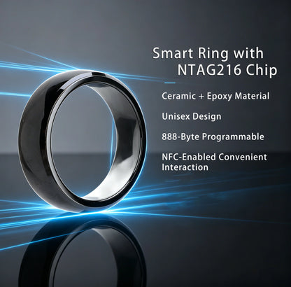 NFC Ceramic Smart Ring - Programmable NFC 216 Access Control Tag