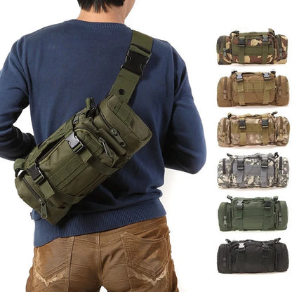 Men's Tactical Waist Fanny Pack: Military Waterproof Cross-body Shoulder Sling Bag - Ideal for Hiking, Outdoor Climbing, Fishing, Camping