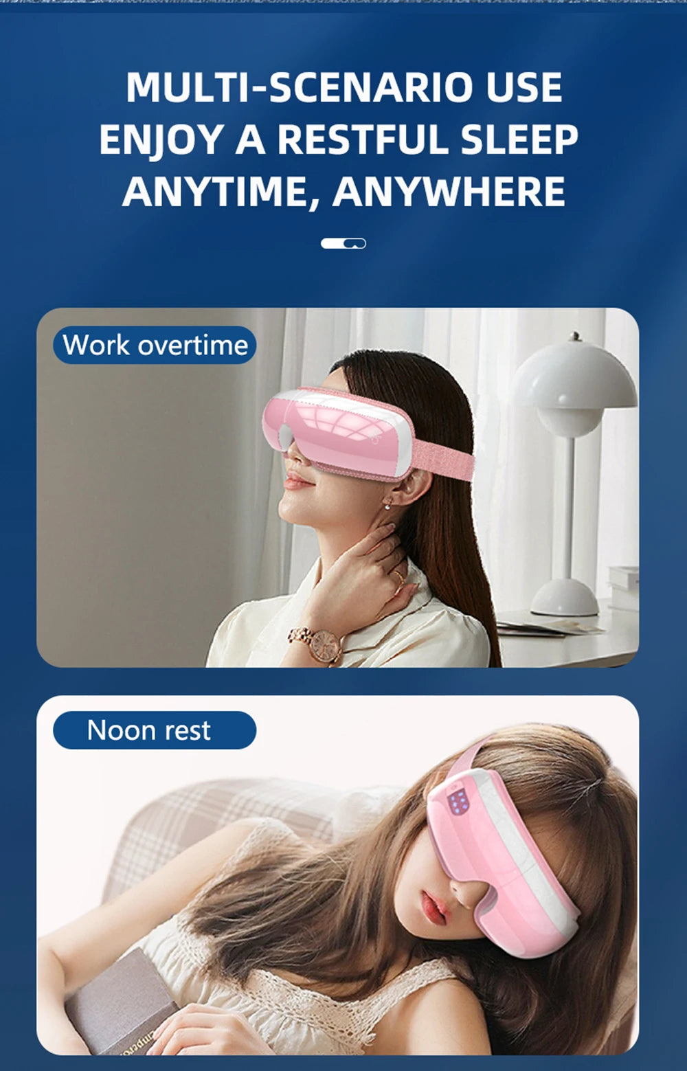 Electric Eye Massager – Vibration & Hot Compress with Air Bag for Dark Circles, Fatigue & Eye Care