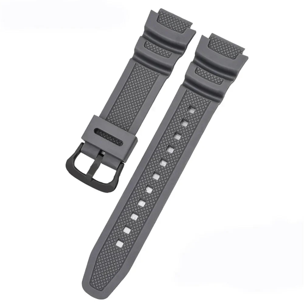 18mm Silicone Watch Strap for Casio G-Shock - Replacement Rubber Band for AE-1000W, AQ-S810W, SGW-400H, W-735H and Compatible Models