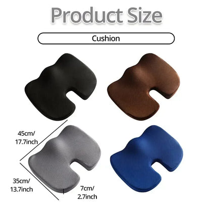 Orthopedic Memory Foam Seat Cushion – U-Shaped Coccyx Support Pad for Office Chair, Car & Home Comfort Massage Cushion