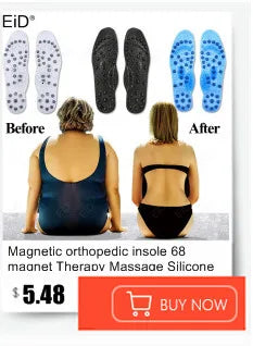EiD Magnetic Therapy Foot Insoles – Soft Acupressure Sports Cushion for Men & Women