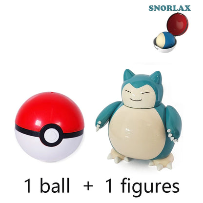New Pokémon Action Figures – Pikachu, Charizard & Greninja Pocket Monster Poké Ball Deformation Toys for Kids Birthday Gifts